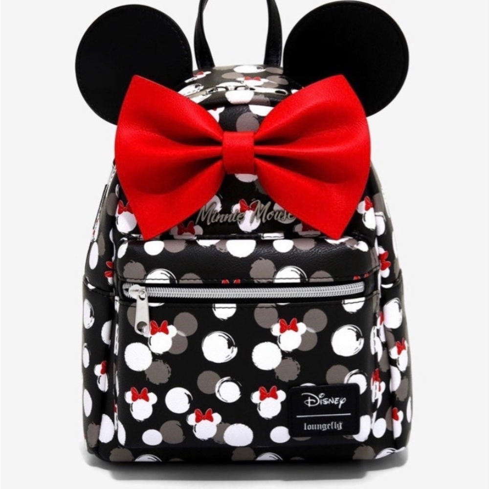 Loungefly Disney Minnie Mouse White Heads Mini Backpack